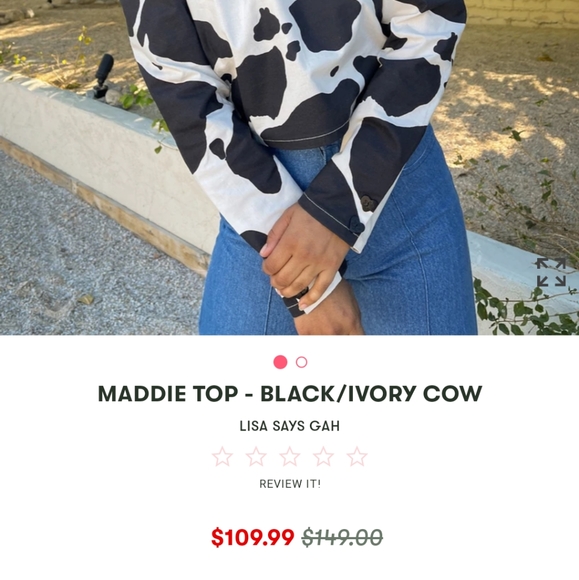 Gah! Maddie Top in cow print 🐄 - Picture 2 of 10